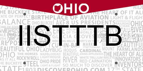 IISTTTB Ohio License Plate