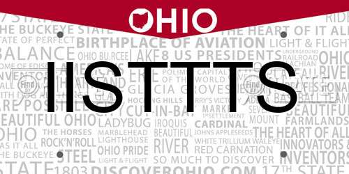 IISTTTS Ohio License Plate