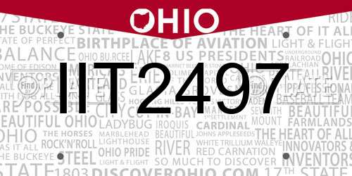 IIT2497 Ohio License Plate