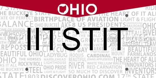 IITSTIT Ohio License Plate