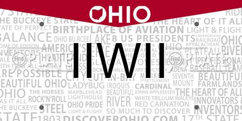 IIWII Ohio License Plate