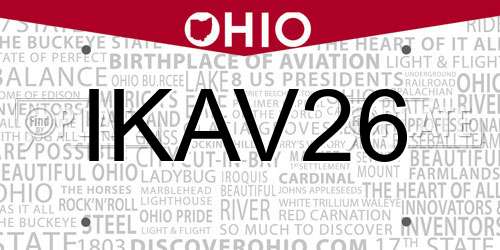 IKAV26 Ohio License Plate
