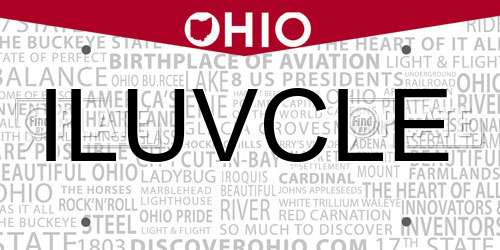 ILUVCLE Ohio License Plate