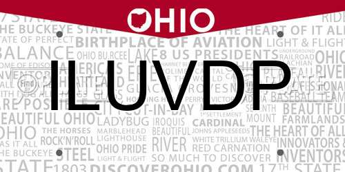 ILUVDP Ohio License Plate