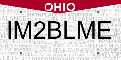 IM2BLME Ohio License Plate
