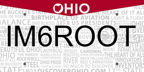 IM6ROOT Ohio License Plate