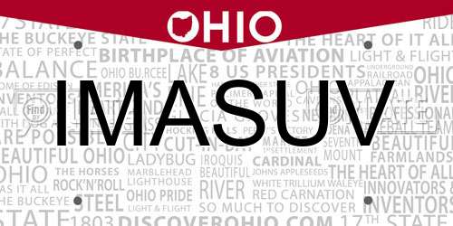 IMASUV Ohio License Plate