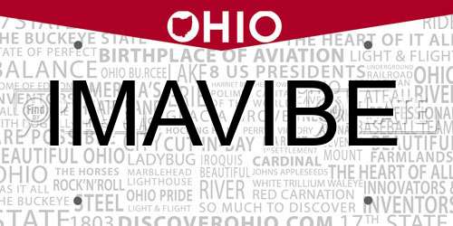 IMAVIBE Ohio License Plate