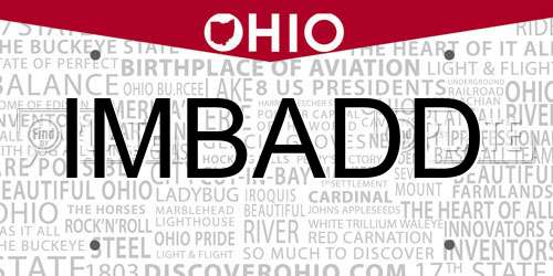 IMBADD Ohio License Plate