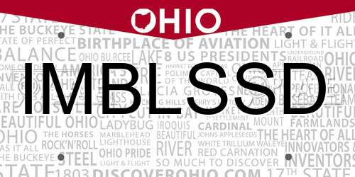 IMBLSSD Ohio License Plate