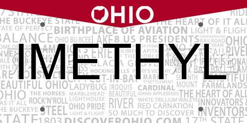 IMETHYL Ohio License Plate