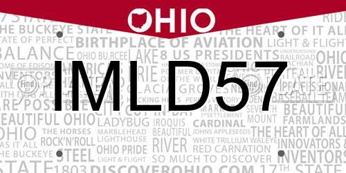 IMLD57 Ohio License Plate