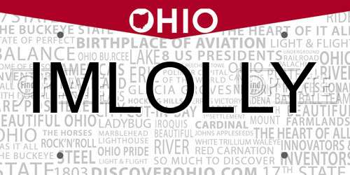 IMLOLLY Ohio License Plate