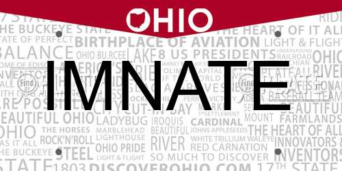 IMNATE Ohio License Plate