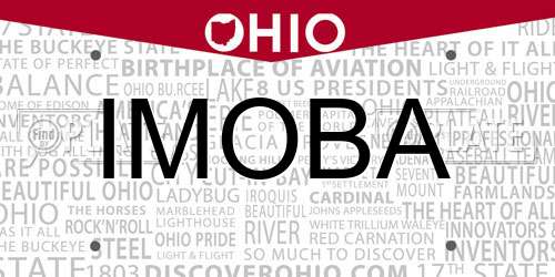 IMOBA Ohio License Plate