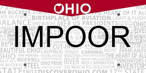 IMPOOR Ohio License Plate