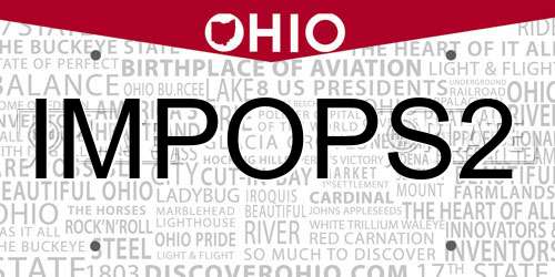 IMPOPS2 Ohio License Plate