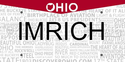 IMRICH Ohio License Plate