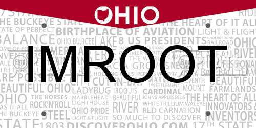 IMROOT Ohio License Plate