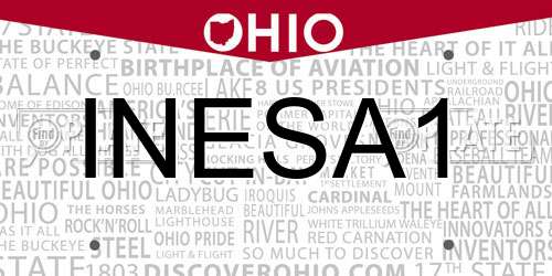 INESA1 Ohio License Plate