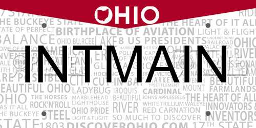 INTMAIN Ohio License Plate