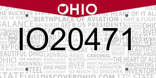 IO20471 Ohio License Plate