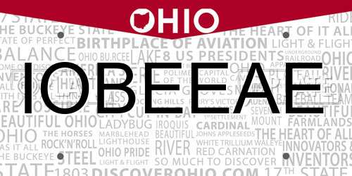 IOBEEAE Ohio License Plate