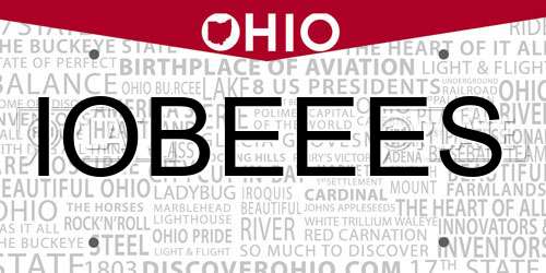 IOBEEES Ohio License Plate