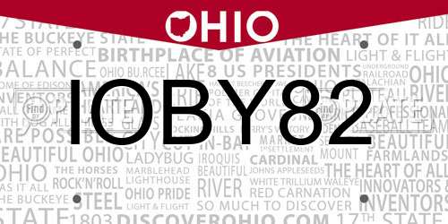 IOBY82 Ohio License Plate