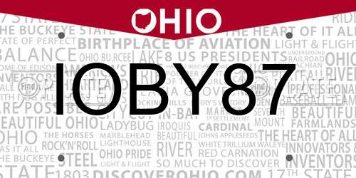 IOBY87 Ohio License Plate