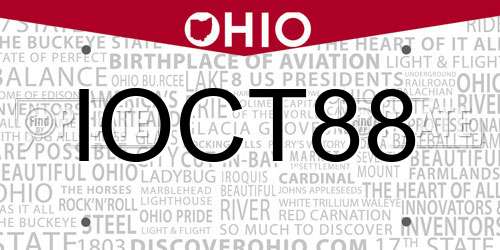 IOCT88 Ohio License Plate