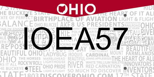 IOEA57 Ohio License Plate