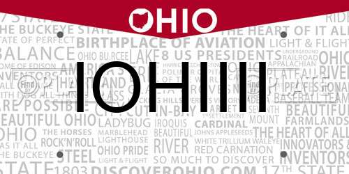 IOHIIII Ohio License Plate