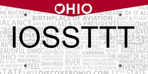 IOSSTTT Ohio License Plate