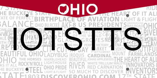 IOTSTTS Ohio License Plate