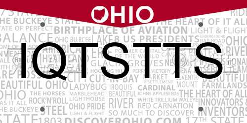 IQTSTTS Ohio License Plate