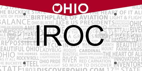 IROC Ohio License Plate