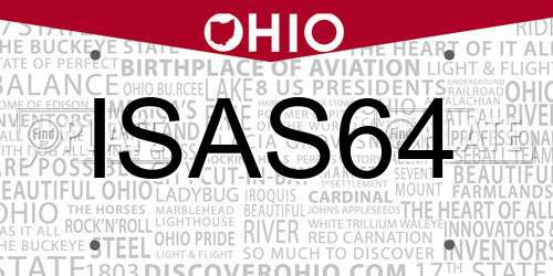 ISAS64 Ohio License Plate