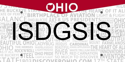 ISDGSIS Ohio License Plate