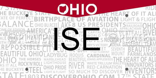 ISE Ohio License Plate