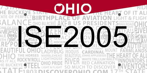 ISE2005 Ohio License Plate