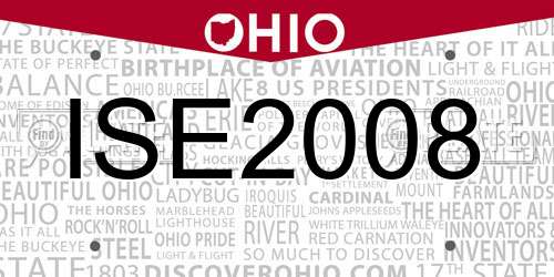 ISE2008 Ohio License Plate