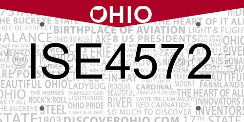 ISE4572 Ohio License Plate