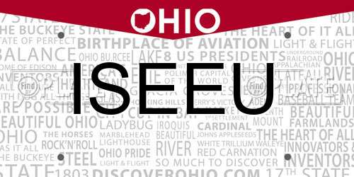 ISEEU Ohio License Plate