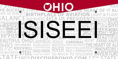ISISEEI Ohio License Plate