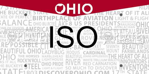 ISO Ohio License Plate