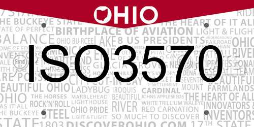 ISO3570 Ohio License Plate