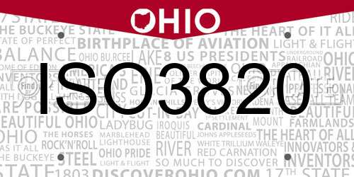 ISO3820 Ohio License Plate