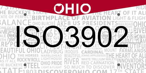 ISO3902 Ohio License Plate