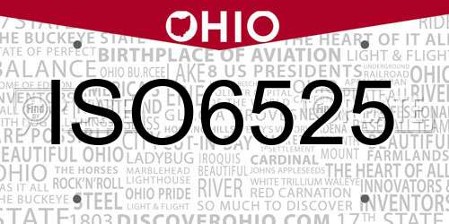 ISO6525 Ohio License Plate